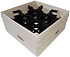 Diskback fackindelad, 9 x glas Ø max 149 mm , BEIGE