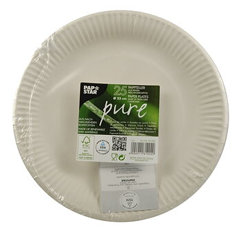 Papperstallrik "pure" Vit - Ø 23 cm