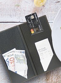 Notpärm Trendy, 24 x 13,5 cm, PU-läder, svart