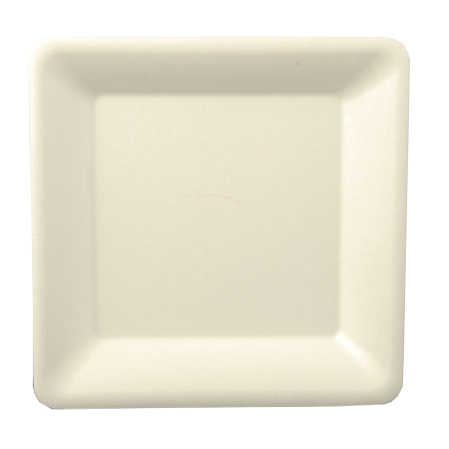 Tallrikar av sockerrör "pure" vit - 26x26 cm - 2