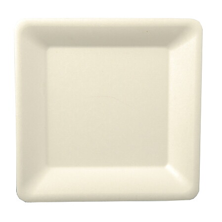 Tallrikar av sockerrör "pure" vit - 26x26 cm