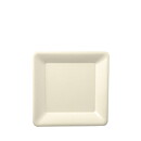 Tallrikar av sockerrör "pure" vit - 15,5x15,5 cm