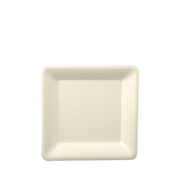 Tallrikar av sockerrör "pure" vit - 15,5x15,5 cm