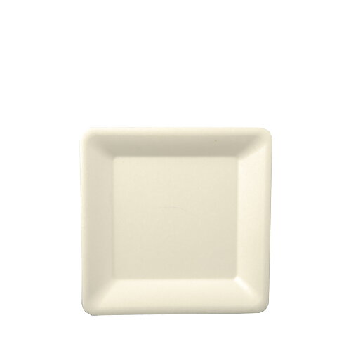 Tallrikar av sockerrör "pure" vit - 15,5x15,5 cm