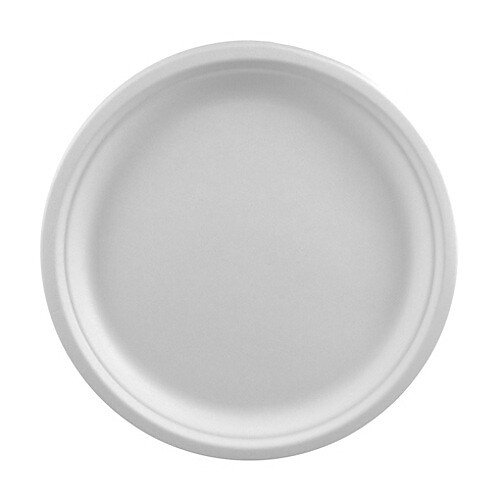 Tallrikar av sockerrör "pure" vit - Ø 26 cm