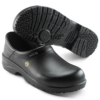 Kocksko Fusion Clog ESD, träskomodell med ståltåhätta, SVART