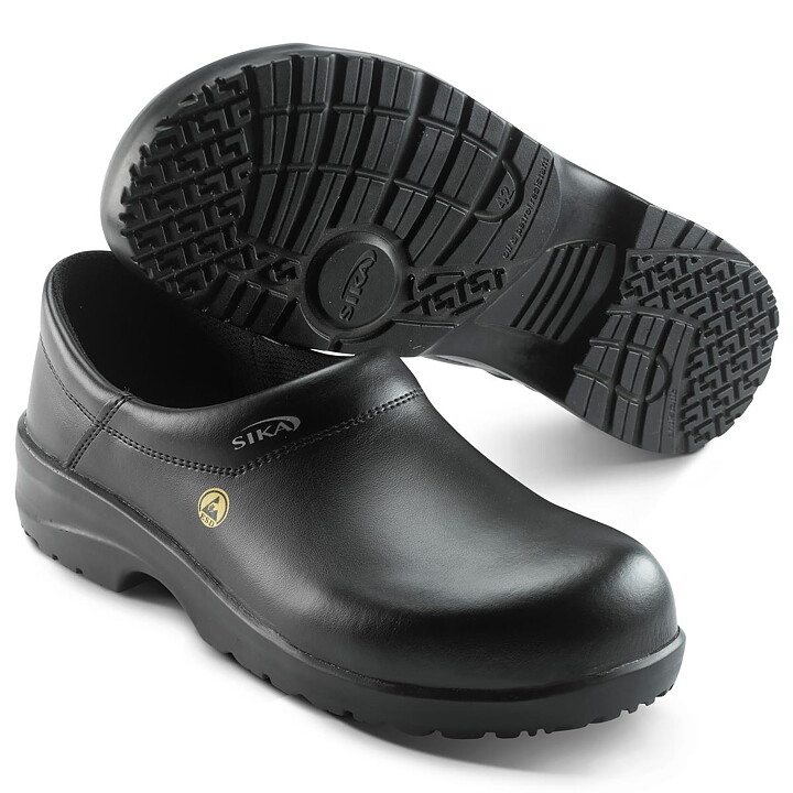 Kocksko Fusion Clog ESD, träskomodell med ståltåhätta, SVART