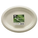 Tallrikar av sockerrör "pure" vit - 26x20 cm