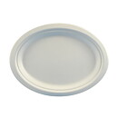 Tallrikar av sockerrör "pure" vit - 26x20 cm