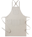Bröstlappsförkläde Beige med D-ring ca 75 x 90 cm