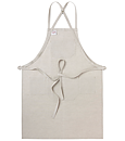 Bröstlappsförkläde Beige med D-ring ca 75 x 90 cm
