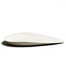 Tallrikar av sockerrör "pure" vit - 25x19 cm