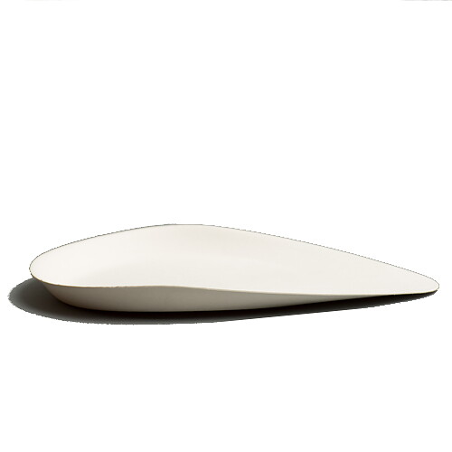 Tallrikar av sockerrör "pure" vit - 25x19 cm