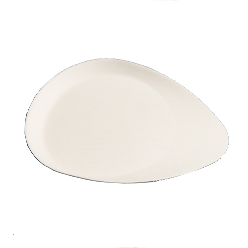 Tallrikar av sockerrör "pure" vit - 25x19 cm