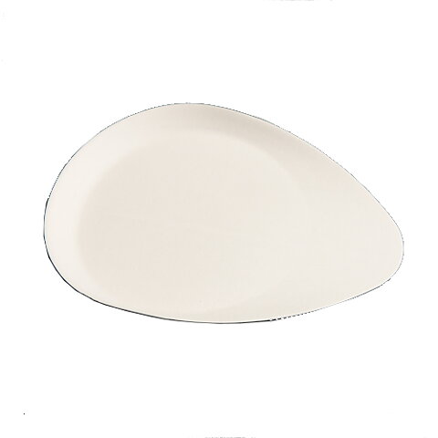 Tallrikar av sockerrör "pure" vit - 25x19 cm