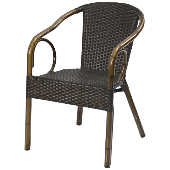 Ceres Mocha, karmstol med bambu-look - 2