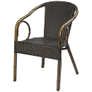 Ceres Mocha, karmstol med bambu-look