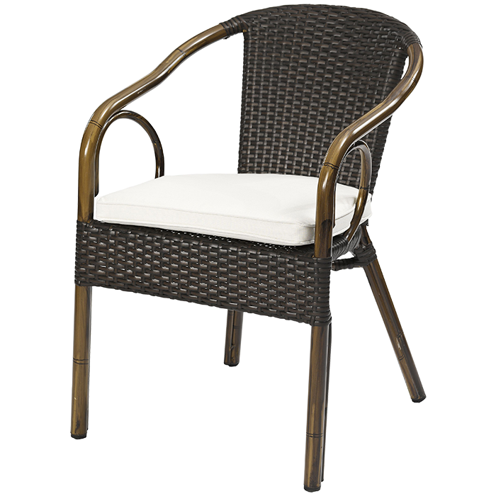 Ceres Mocha, karmstol med bambu-look - 4