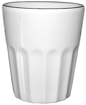 Mugg utan öra med svart rand - 25cl