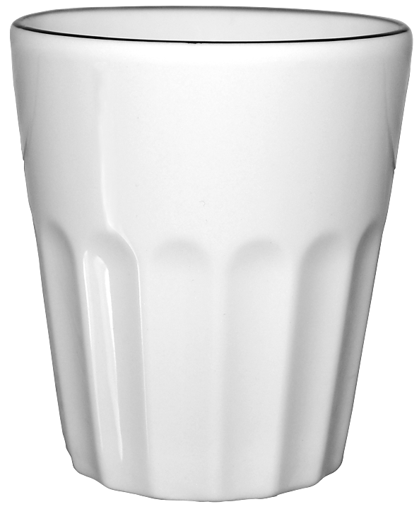 Mugg utan öra med svart rand - 25cl