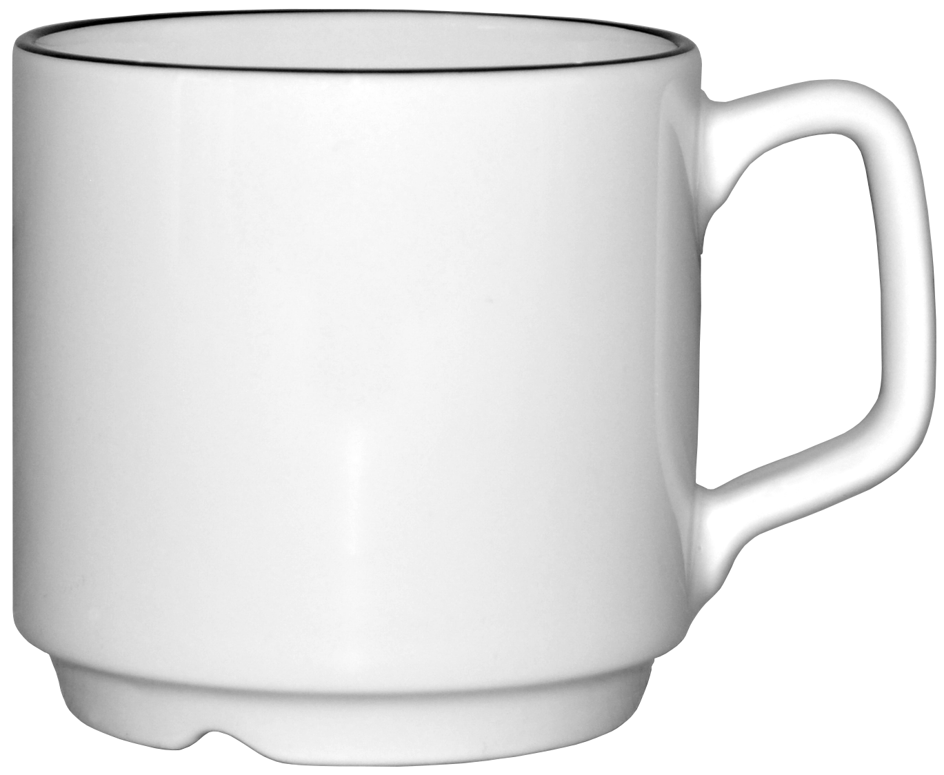 Mugg med svart rand - 25cl