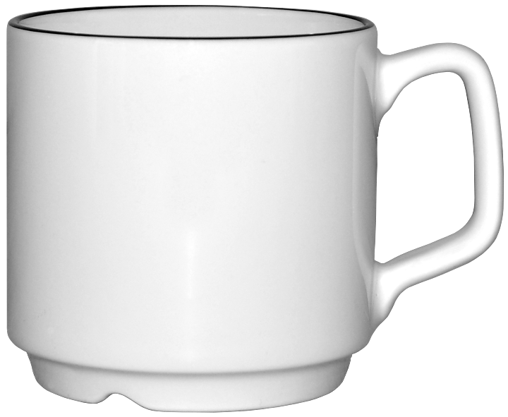 Mugg med svart rand - 25cl
