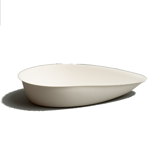 Tallrikar av sockerrör "pure" vit - 20,2x15,1 cm - 2