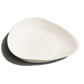 Tallrikar av sockerrör "pure" vit - 20,2x15,1 cm