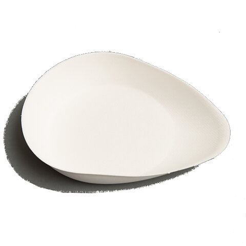 Tallrikar av sockerrör "pure" vit - 20,2x15,1 cm