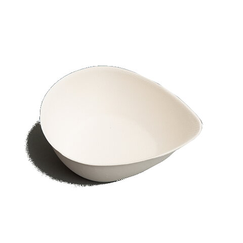 Skål av sockerrör "pure" vit - 14,8x11,7 cm