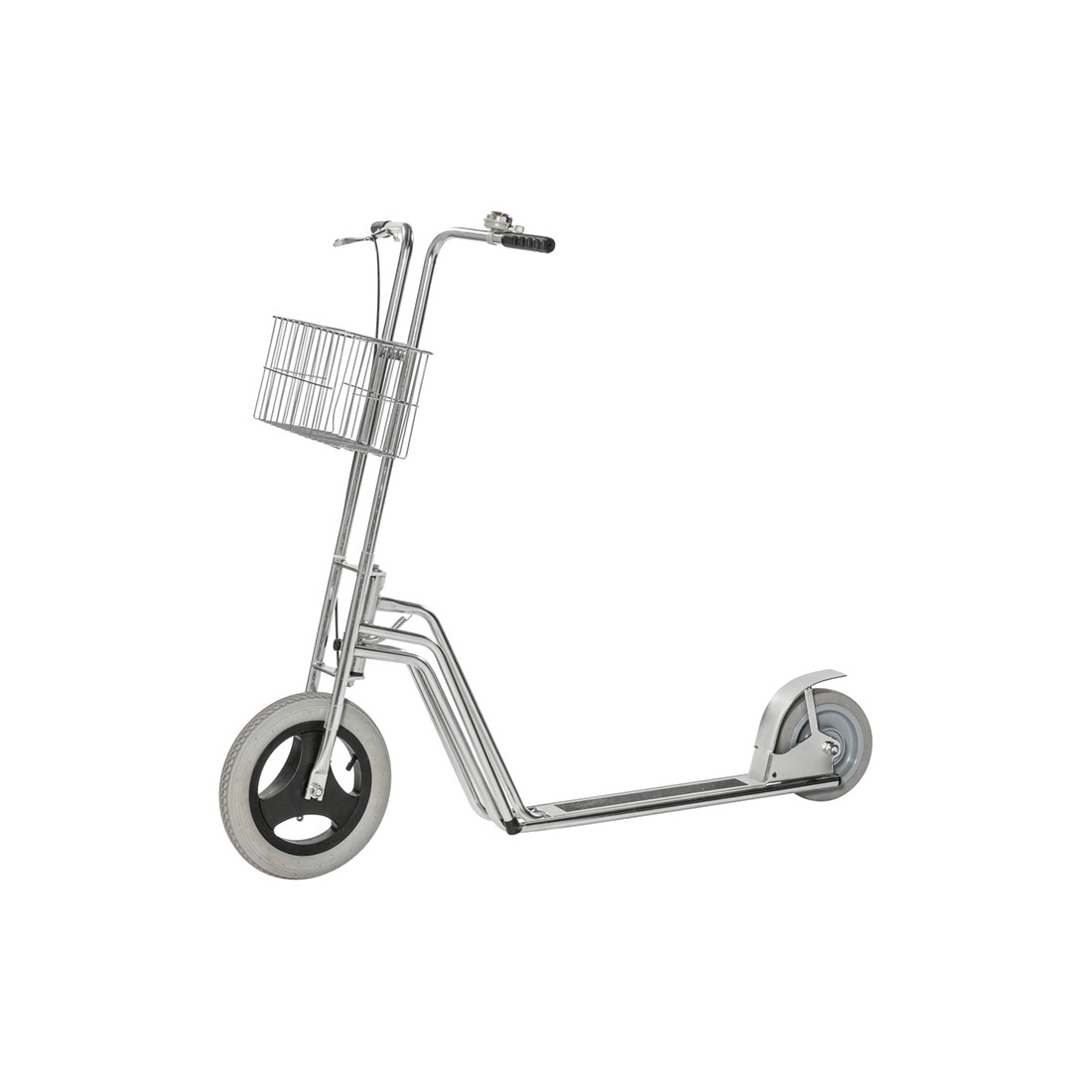 Sparkcykel med korg, valbara hjul