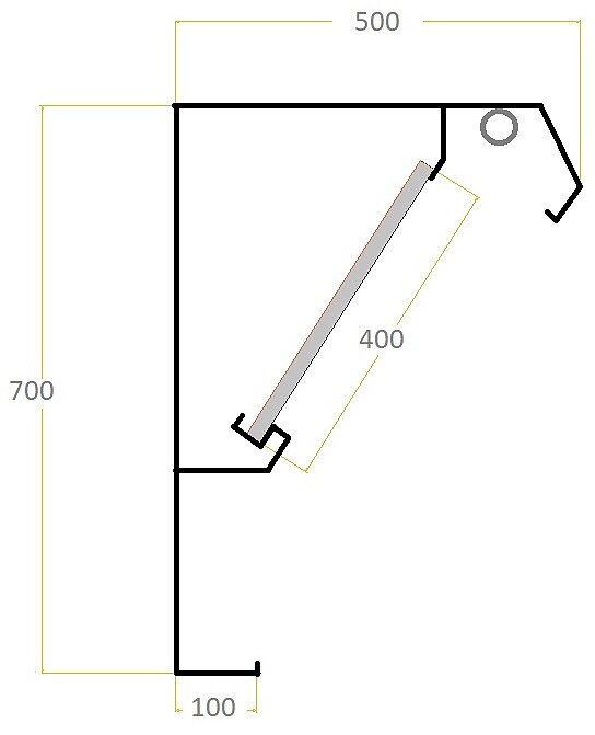 PROFI Line Fläktkåpa utan motor -  Djup 50 cm