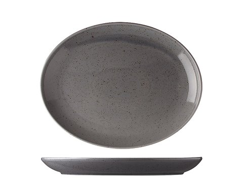 Tallrik Oval Mörkgrå Ø 32 cm
