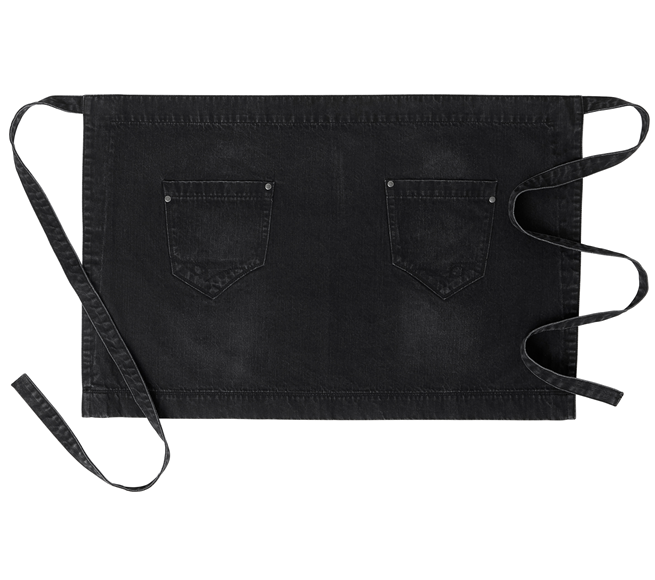Midjeförkläde ca 80 x 55 cm,  med fickor - bomullsdenim