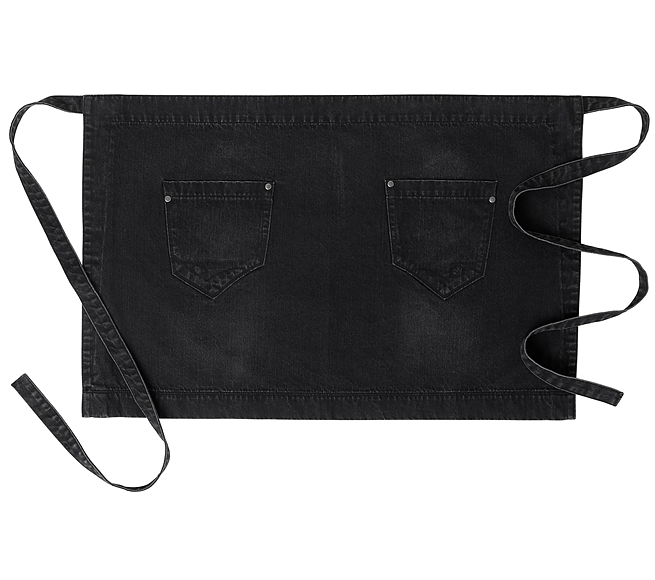 Midjeförkläde ca 80 x 55 cm,  med fickor - bomullsdenim