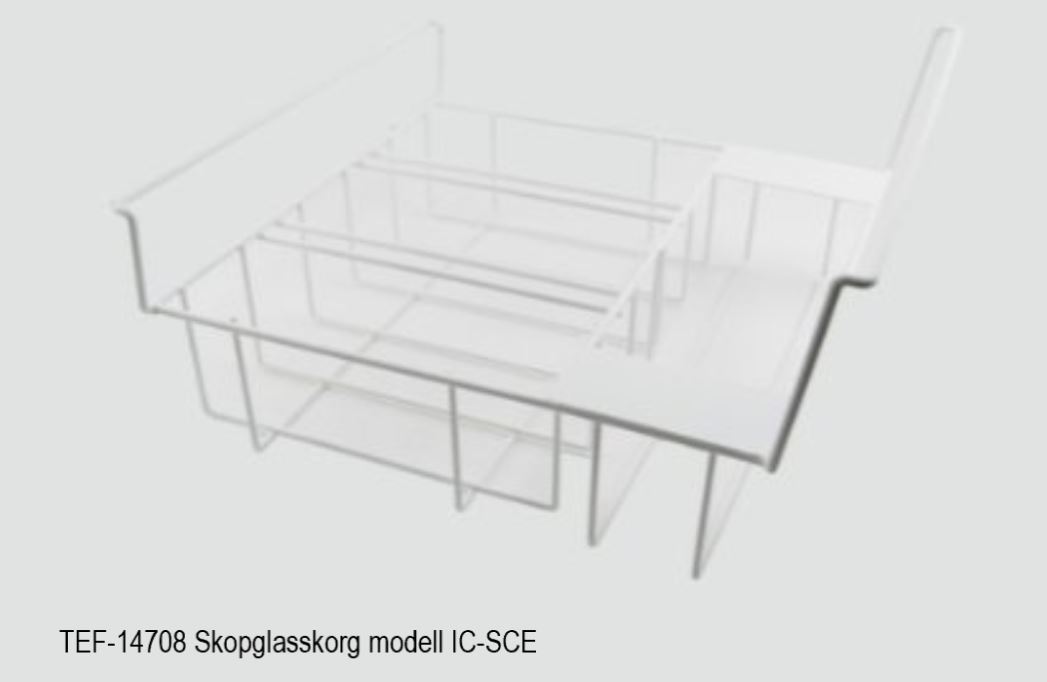 Skopglassfrys IC301SCE+SO  7×5 liter, vinklade skjutlock - 3