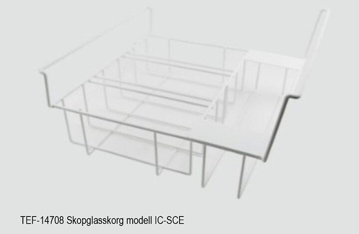 Skopglassfrys IC301SCE+SO  7×5 liter, vinklade skjutlock
