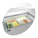 Skopglassfrys IC301SCE+SO  7×5 liter, vinklade skjutlock