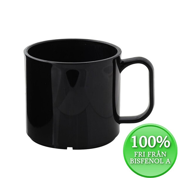 Mugg Progress 30 cl, ett handtag, bisfenolfri, svart