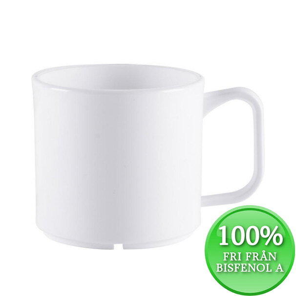 Mugg Progress 30 cl, ett handtag, bisfenolfri, vit