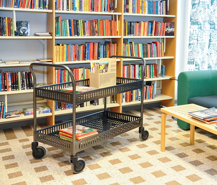 Bordsvagn, med sarg - Vit