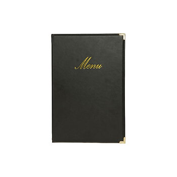 Menypärm Classic, A4, PU-läder, svart