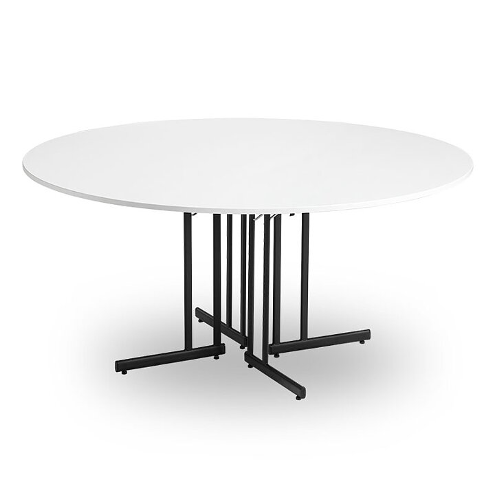 BANKETT Style fällbart bord, vit/svart