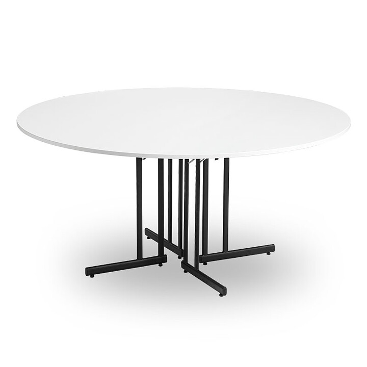 BANKETT Style fällbart bord, vit/svart