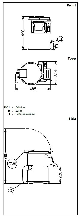 Potatisskalare Dito Sama T5S - 5 kg
