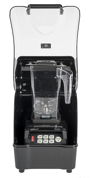 Blender med huv för ljudreduktion