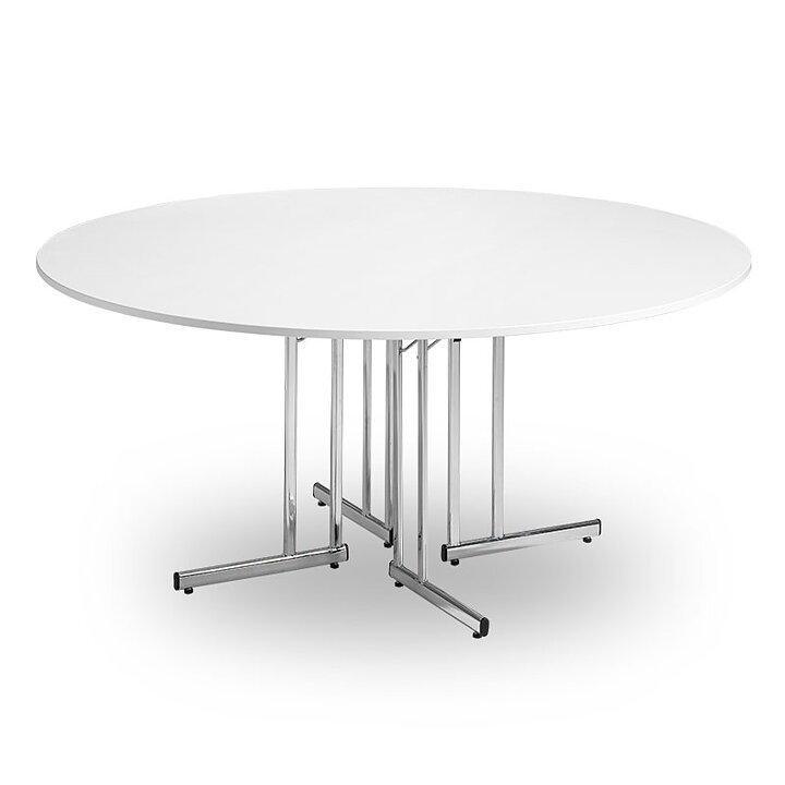 BANKETT Style fällbart bord, vit/kromat