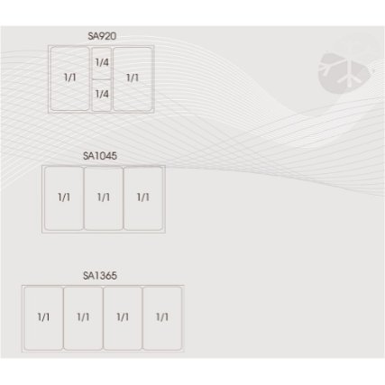 Kylbänk Saladette GS92,  GN 1/1 - 4
