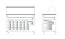 Skopglassfrys  IC400SC-SO 10×5 liter, plana skjutlock