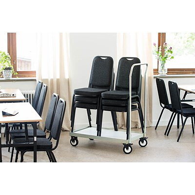 Konferensstol STYLE svart tyg / svart stativ